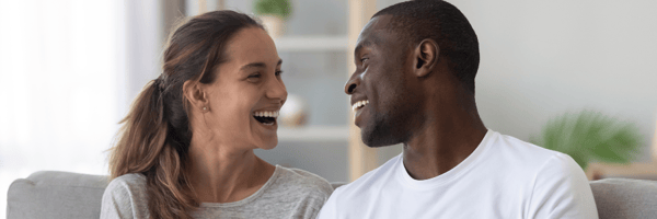 Couple laughing 