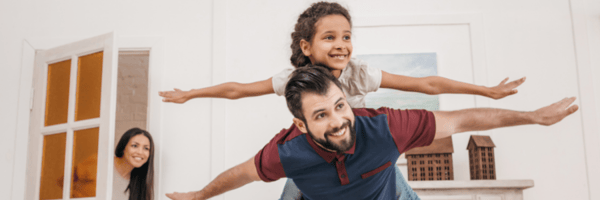 Happy family at home