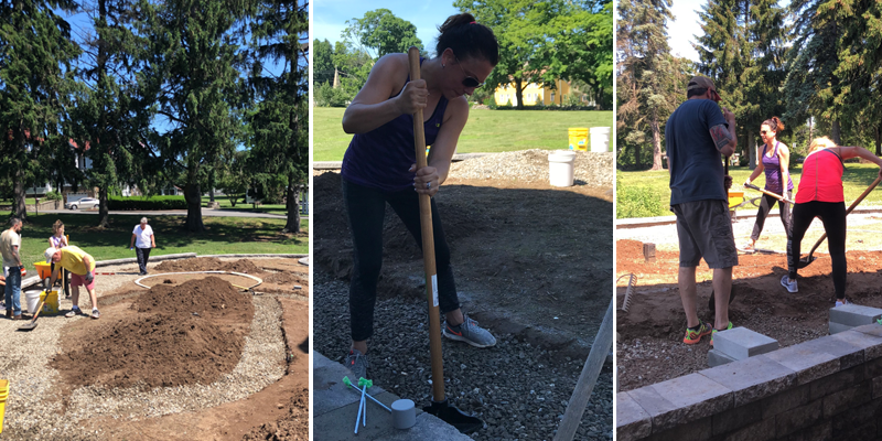 MSCU employees volunteering at Boothe Memorial Park