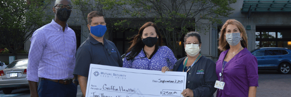 MSCU makes a $2,500 donation to Griffin Health Safe Kids program.
